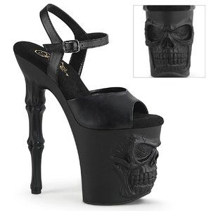 NEW  PLEASER RAPTURE BPUM SIZE 10 Zoom 8" Skull Platform Ankle Strap Sandal